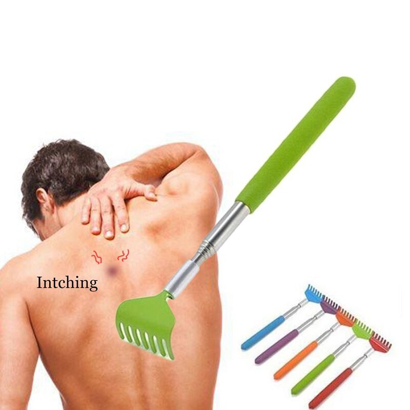 Back Scratcher Telescopic Scratching Backscratcher Stainless Steel Massager Kit Back Scraper Extendable Telescoping Itch Scraper