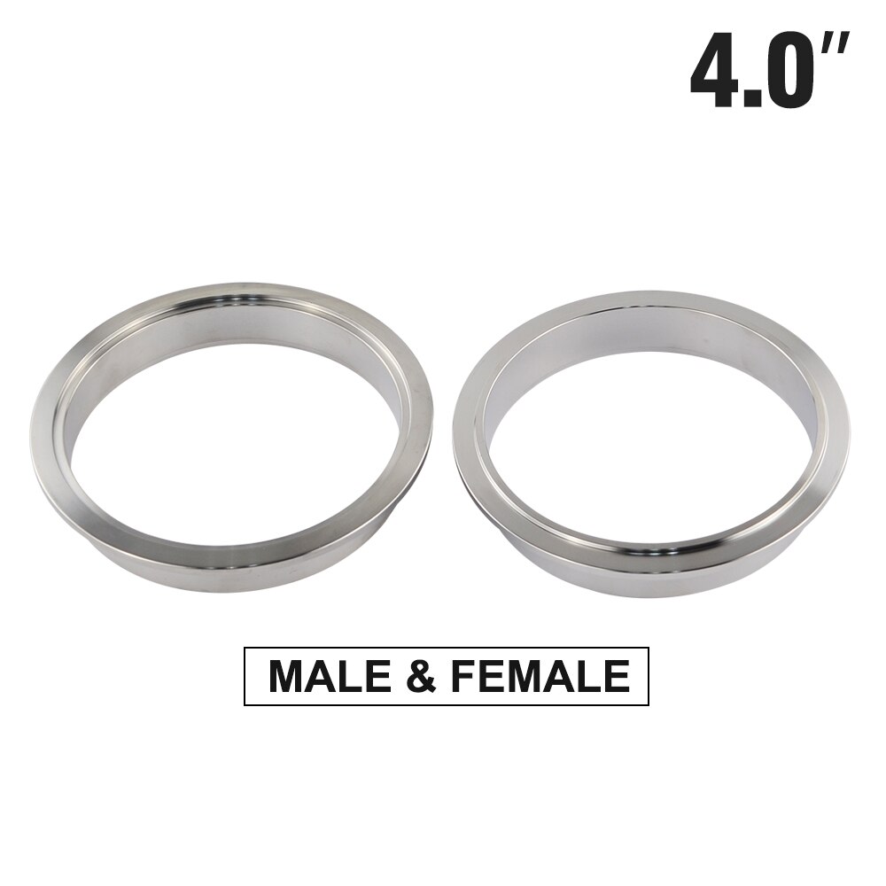 2.0 " 2.25 " 2.5 " 2.75 " 3.0 " 3.25 " 3.5 " 3.75 " 4 "rustfrit stål 304 v- bånds flange hunnhane eller normal til udstødning: 4.0 tæve og han