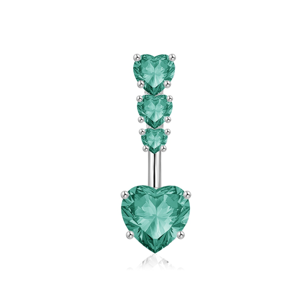 1 pièces coeur rouge nombril anneaux acier vert cristal ventre haltère nombril Piercing papillon pour femmes filles Piercing Ombligo