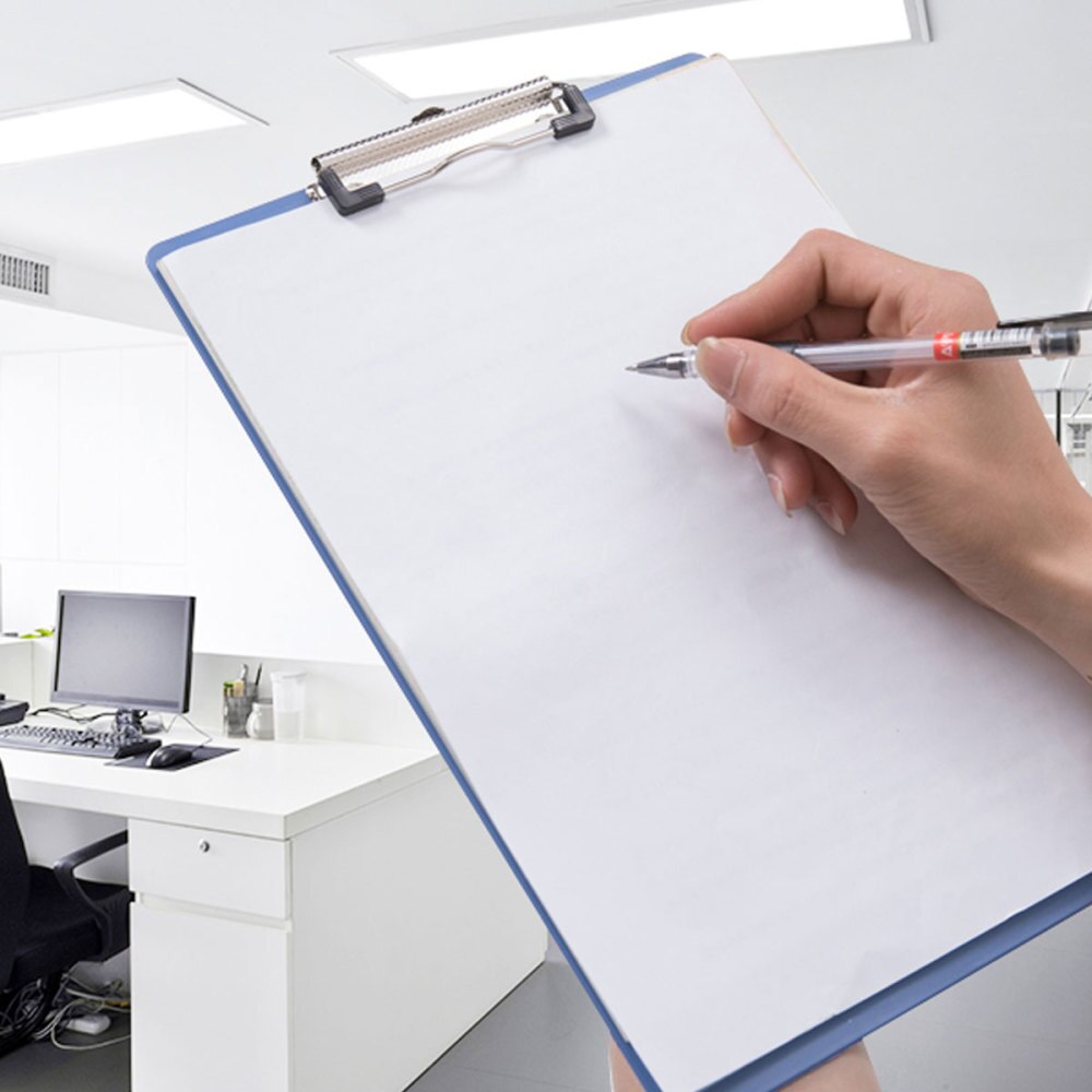 3pcs Writing Clip Board Hanging Menu Order Writing Board Holder for Writing Use A4 (Blue)