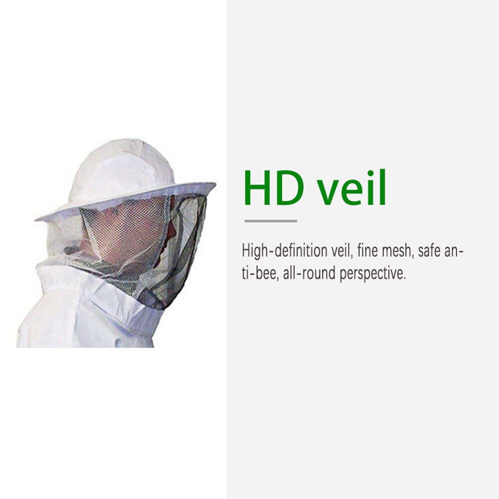 1 Pc Brand Bee Suit Unisex Smock Beekeeping Protective Jacket Veil Dress Suit With Pull Hat Smock Equipment