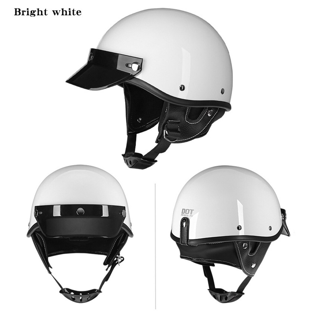 Korea Japan Vintage Motorcycle Half Open Face Helmet Retro Motorbike Scooter Biker Riding Cruiser Capacetes Para Moto DOT