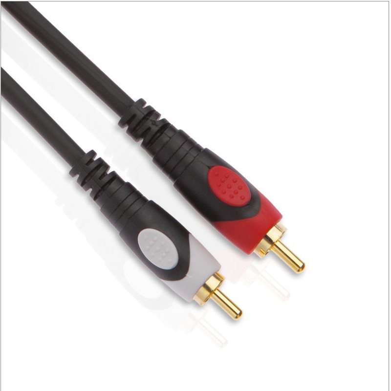 RCA Cable 2RCA Male To 2RCA Male Audio Video Cable Gold-Plated Plug AUX Splitter for Amplifier CD Soundbox DVD TV Line YS-244