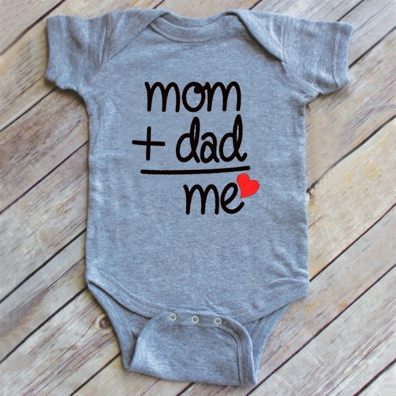 Monos para bebés y niños Onesies para bebés y niñas monos de niño lindos trajes para recién nacidos mamá más Papá Me Equal ropa divertida