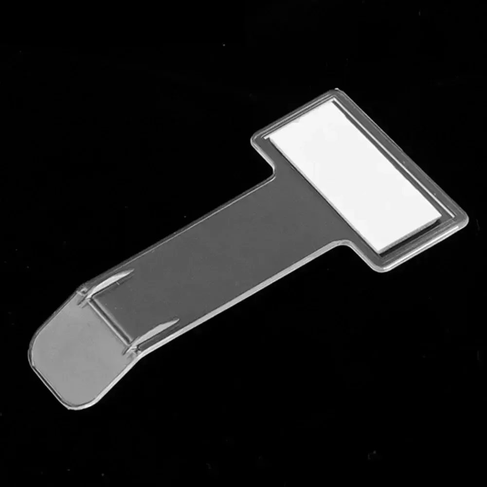Car Styling Parking Ticket Holder Fastener Card Holder Invoice Receipt Mounting Fastener Plastic Organizer Windshield Sticker: Brown
