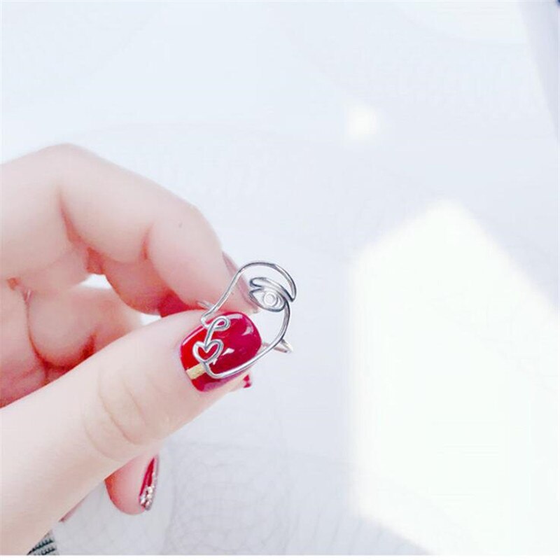Charmant Open Menselijk Gezicht Ring Voor Vrouwen Vintage Boho Party Ringen Gothic Punk Sieraden Cadeaus Voor Meisjes