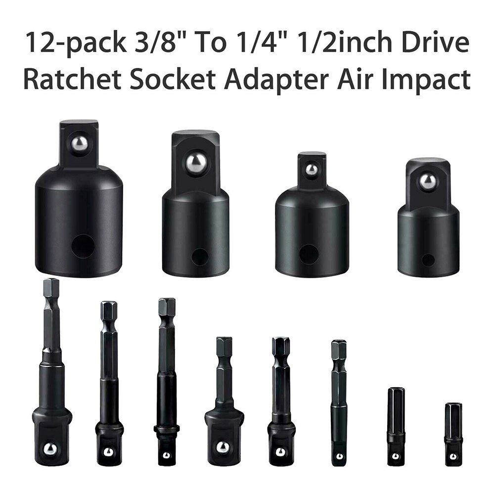 Reducer Socket Set 12pcs Drive Ratchet Socket Adapter Newest