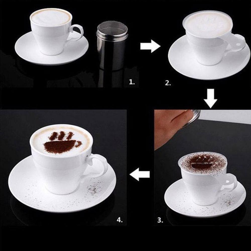 16 stuks/set grappige koffie latte cappuccino koffie voor koffie spray sjablonen strooi sjabloon pad kunst decoratie stofdoek bloem  w0 v 7