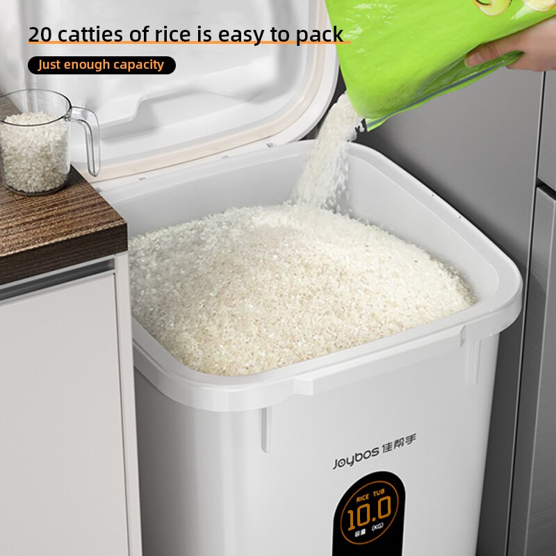 Kitchen Moisture Proof Hermetic Flour Rice Container Cereals Bucket Storage Box Coffee Bean Pet Food Sealed Jar Grain Organizer