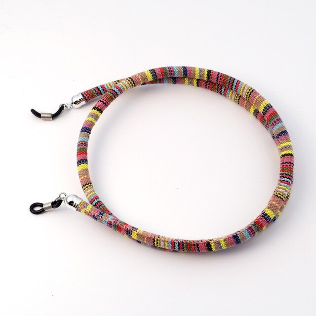 Men Women Eyeglass Sunglasses Cotton Neck String Cord Retainer Strap Eyewear Lanyard Holder High-End Ethnic Rope Glasses Chain: brown