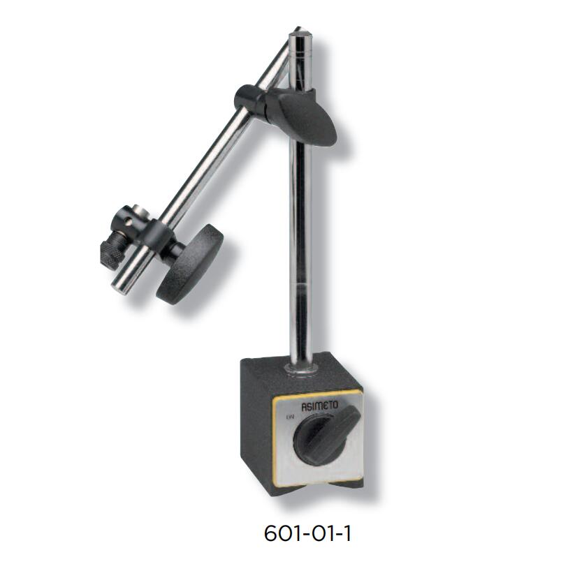 Asimeto magnetiske baser til måleurer højde 176mm hul φ 3/8 ” / φ 8mm 80 kgf magnetisk effekt 601-01-0 601-02-0
