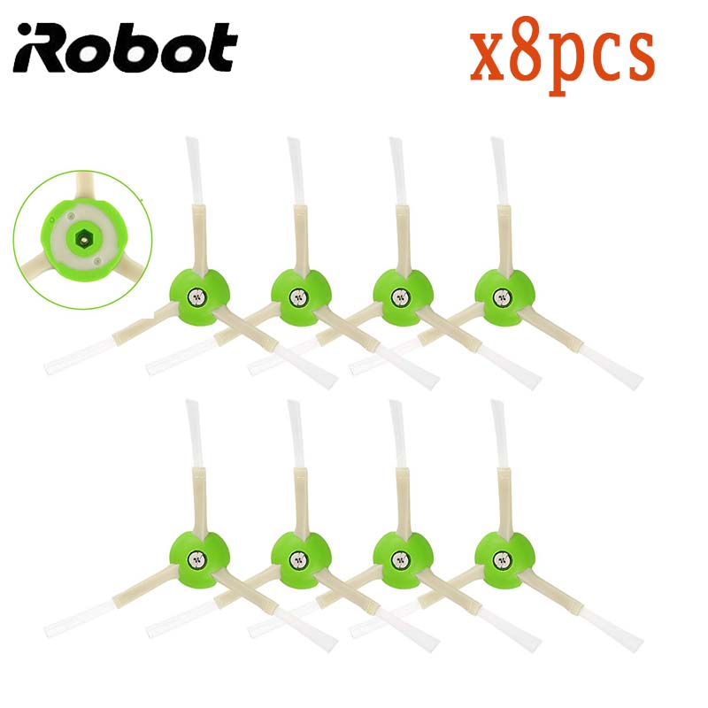 4 * Hepa Filter + 8 * Side Borstel + 4 * Borstel Roll Voor Irobot Roomba I7 E5 E6 ik Serie Robot Stofzuiger Vervangende Onderdelen: 8pcs side brush