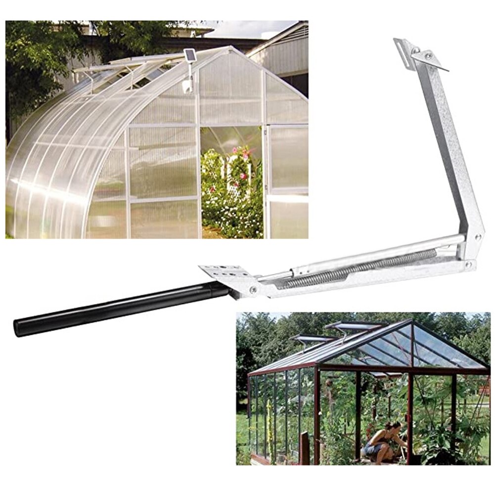 Solar Powered Agricultural Home Lifting Closers Blinds Window Opener Heat Sensitive Double Spring Automatic Vent Garden Hothouse
