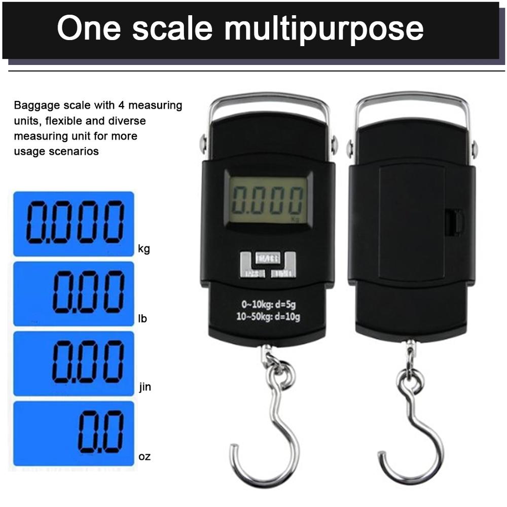 BOBI 50KG 10g Electronic Portable Digital Scale Hanging Hook Fishing Travel Double Precision Luggage Weight Scale Balance Scales