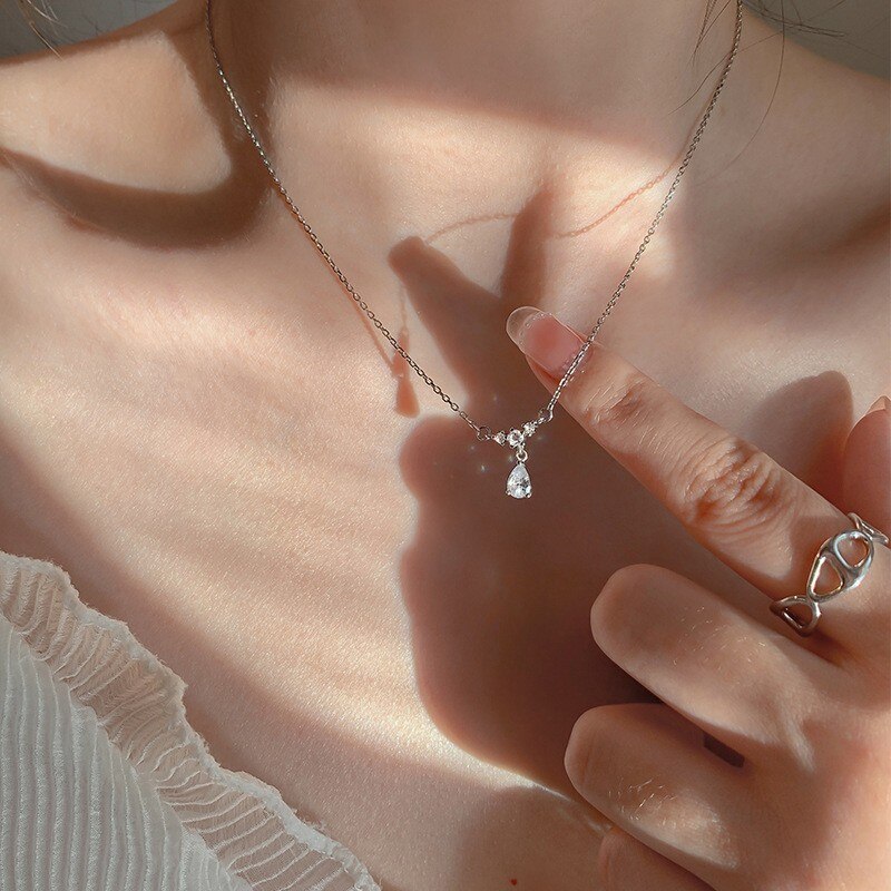 Punk Blade łańcuszek z krzyżykami Choker naszyjnik dla kobiet mężczyzn Fashion Party Hip Hop akcesoria na szyję biżuteria przyjaźni prezent Collier 2022: Teardrop Necklace