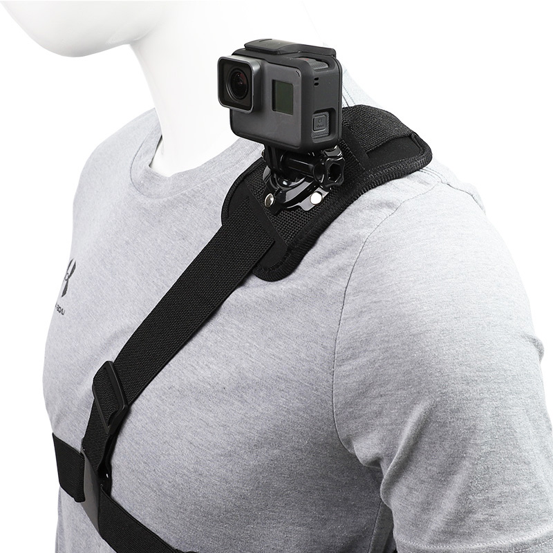 360 ° Adaptador de arnés de pecho para montaje en correa de hombro para GoPro Hero 12 11 10 9 8 7 6 5 4 3+ 3 Black Edition Xiaomi Yi: Color rojo