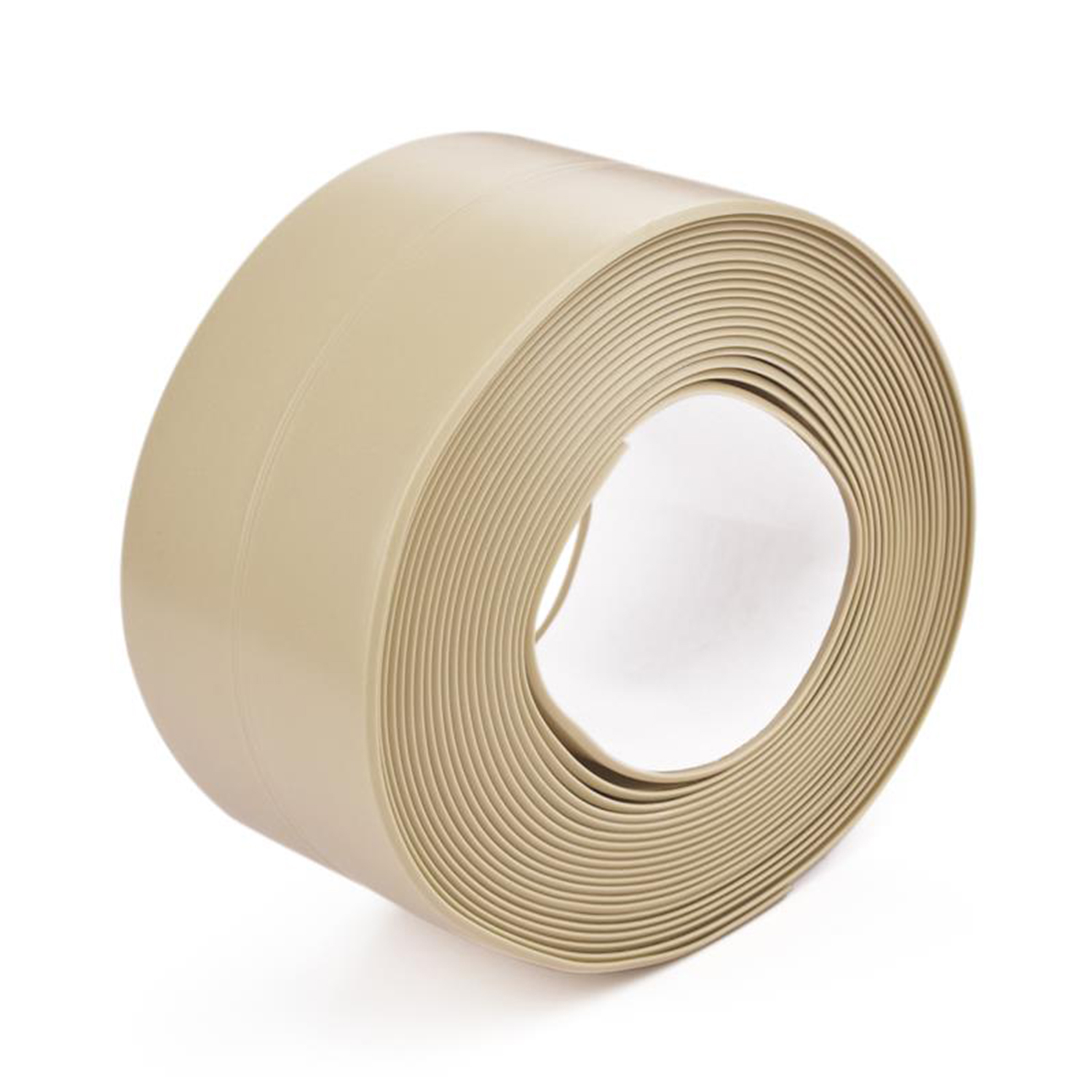 Cinta de sellado para baño y cocina, cinta de calafateo autoadhesiva de PVC, tira selladora impermeable para fregadero, bañera, suelo, pared, Protector de bordes: Champán / 2MM