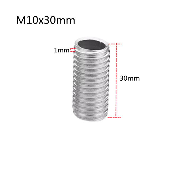 Tubo de diente hueco M10, rosca interna, tuerca de tornillo hueca, tapa de lámpara, varilla de conexión de araña, accesorios de iluminación de Base fija, 10 Uds.: M14