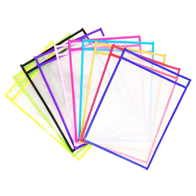 30Pcs Dry Erase Pockets Reusable Sleeves Clear Teacher Supplies for Classroom, School & Homeschool Organization