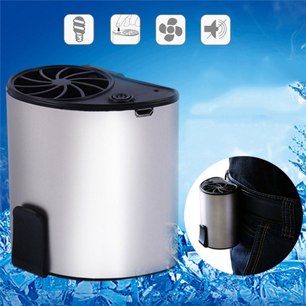 Mini Draagbare Opknoping Taille Fan USB Fan Mobiele Airconditioner Koeler Clippable op Riem Cooling Tafel Fans voor Reizen Outdoor