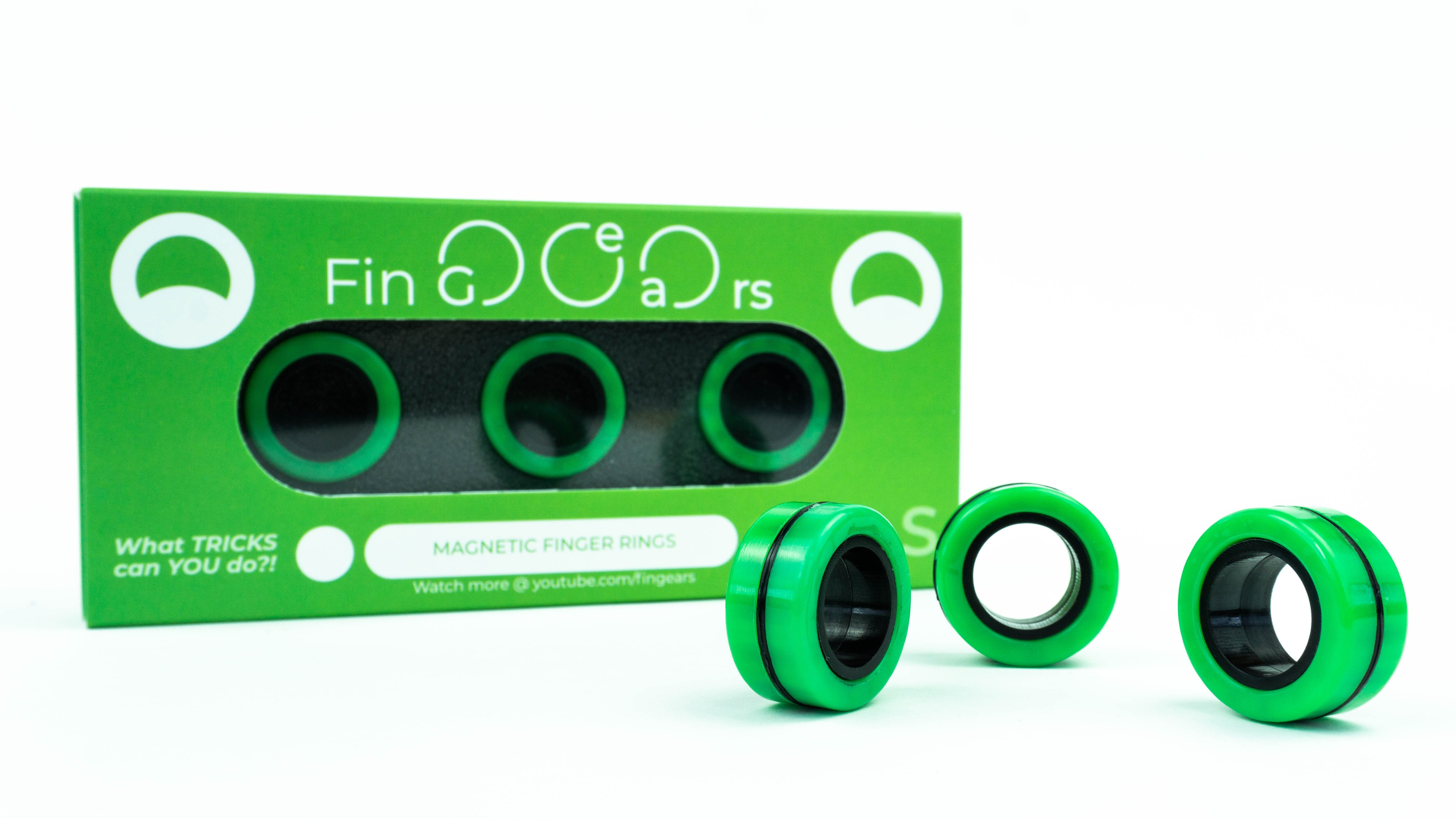 ORIGINALES Fingears Magnetic Finger Ring Talla S: Green/Black