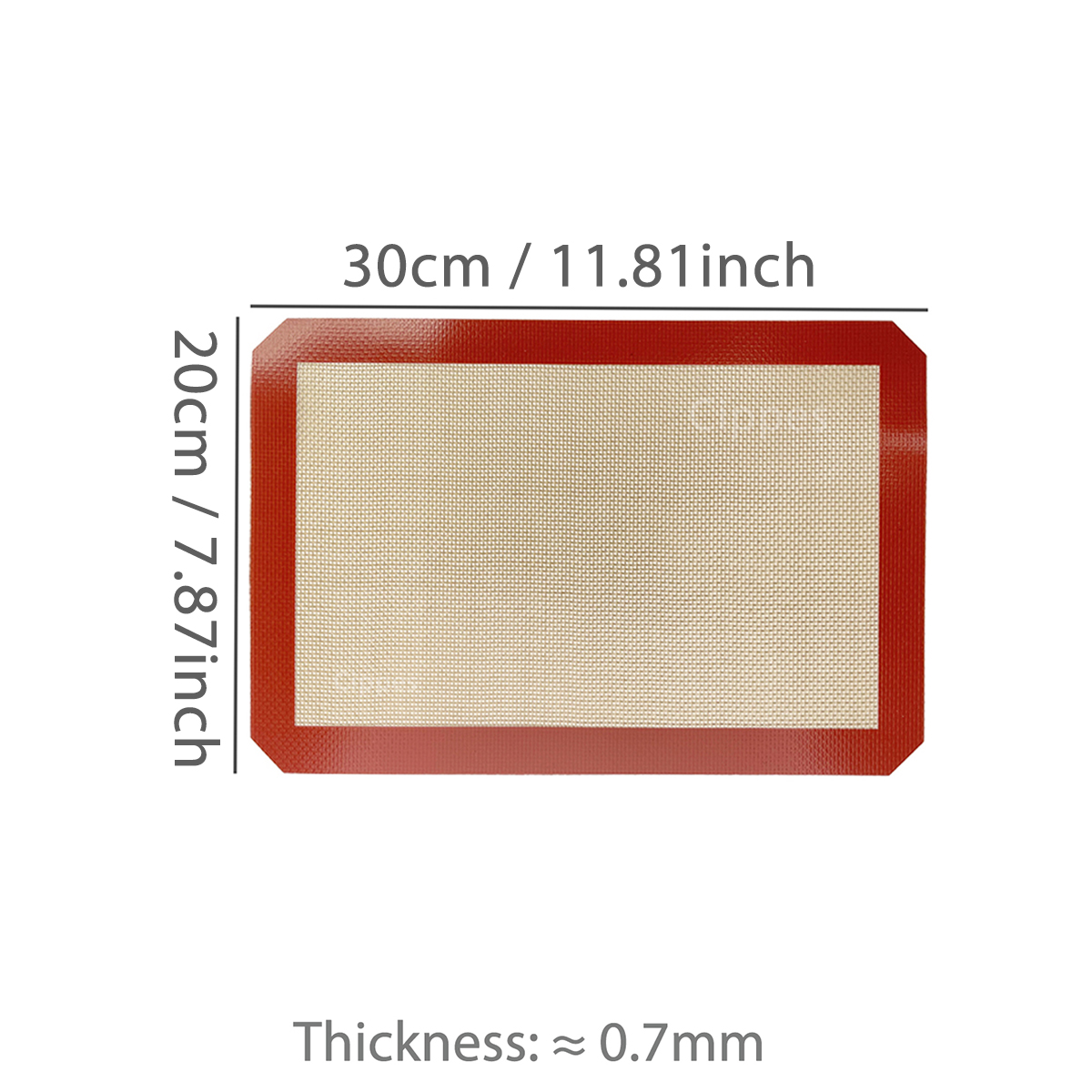 Silicone Baking Mat for Oven, Reusable Non Stick Heat Resistant Bakeware Sheets Liner, Baking Tools for Cookie Macaron Pastry: Clear