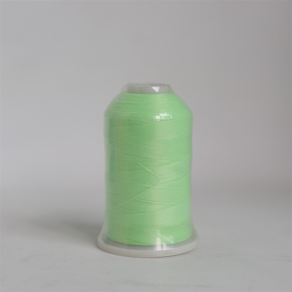Fil à coudre lumineux 1000m par bobine | Fileter dans la peau du Polyester, broderie, 150D/2 lumineux, 8 couleurs pour votre choix