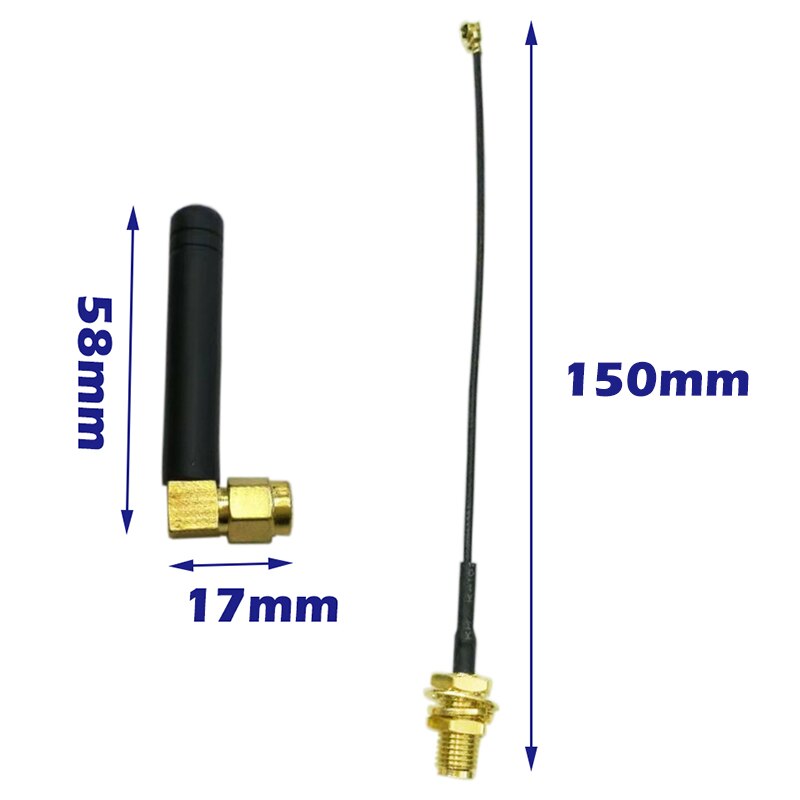 WiFi Antenne 3dbi Gummi Luft + IPX zu SMA Weibliche Verlängerung Kabel 15cm OMNI für Signal Booster Zigbee ITX moterbord Modem Router