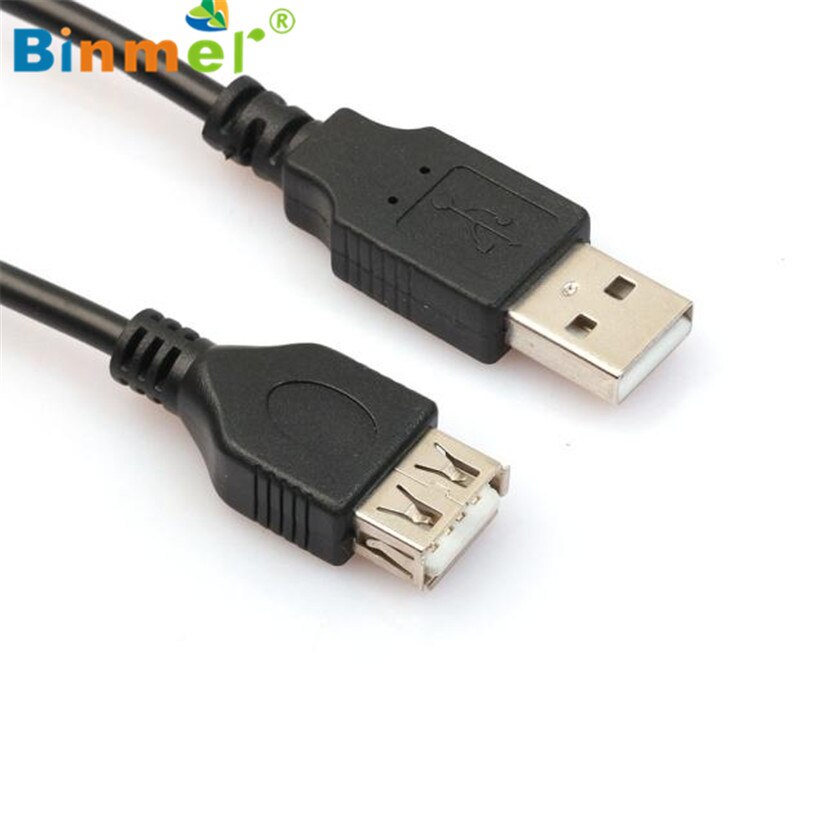 Binmer 1PC 2ft/60cm Black USB Male to A Female Extension Extender Data M/F Adapter Cable Free shiping USB Adapter Sep 12