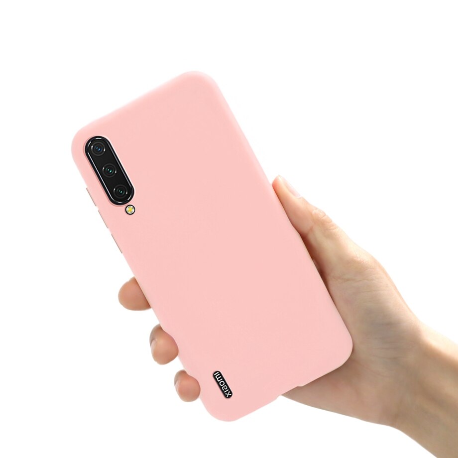 Voor Cover Xiao mi mi A3 case TPU Fundas COQUE Siliconen Zachte Snoep Kleur Back Cover Voor Xiao Mi Xio mi mi A3 een 3 MI A3 telefoon gevallen: Light Pink