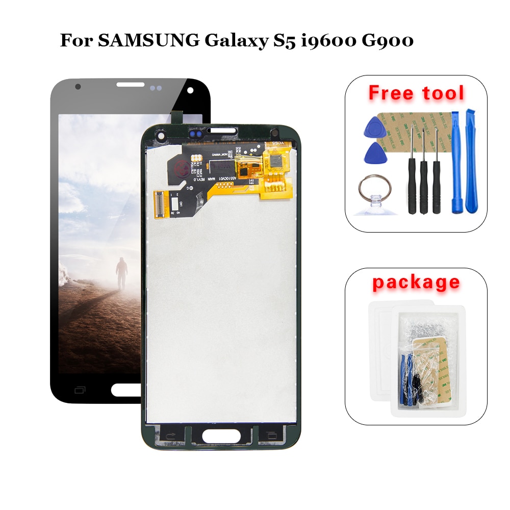 100% Getest Lcd Voor Samsung Galaxy S5 I9600 G900 G900F G900A Lcd Digitizer Touch Screen Panel Assembly + Gratis Tools