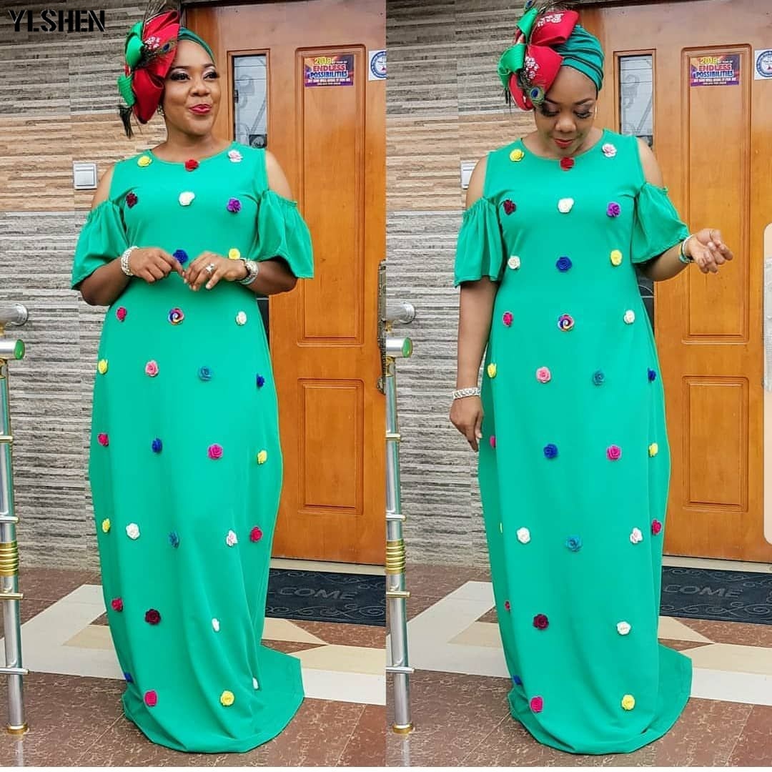 African Dresses For Women Dashiki Floral African Clothes Ankara Dresses Clothing Loose Maxi Africa Dress