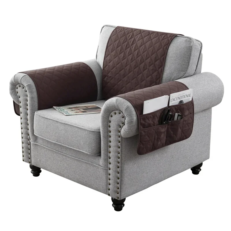 1impostato diviso Sedia reclinabile Bracciolo Copertura Antiscivolo Cani animale domestico Divano Bracciolo Asciugamano Poltrona Schienale Divano Coperture per Soggiorno: giallo