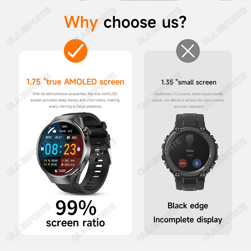G5 plus sprytny zegarek mężczyźni zegarek 5 zawodowiec 99% stosunek AMOLED ekran kompas BT połączenie GPS trajektoria serce wskaźnik kompas Smartwatch Człowiek Nowy