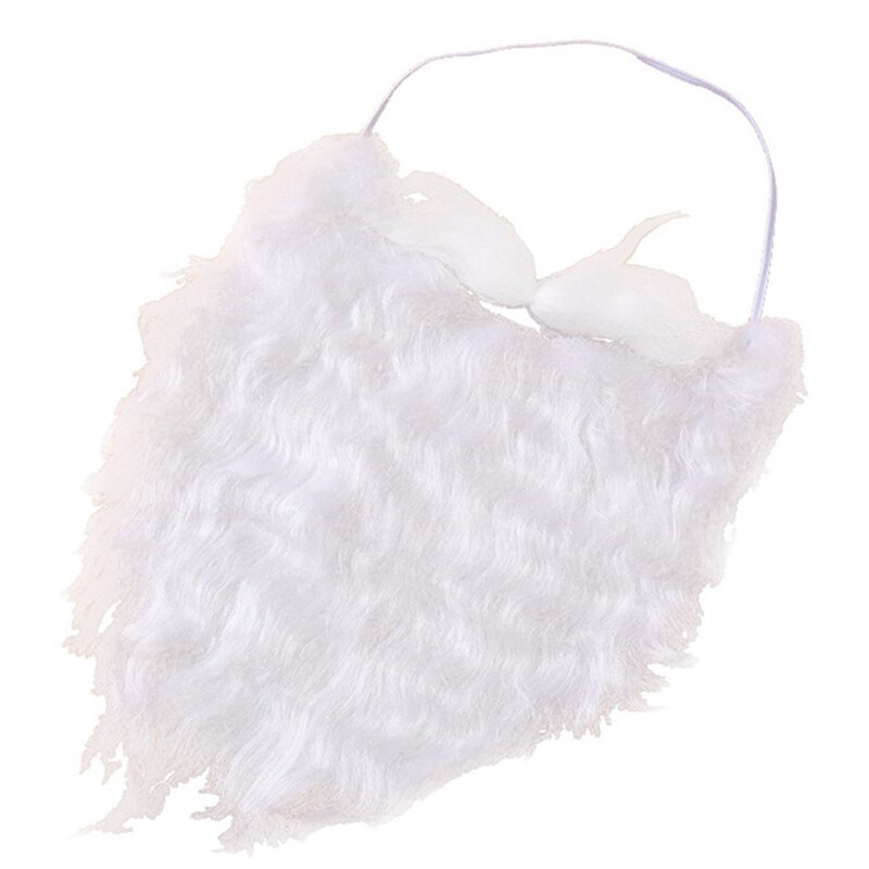 Witte Kerstman Snor Fancy Dress Kostuum Baard Set Kerst Xmas Party Decoratie Haarstukje Accessoires Baard