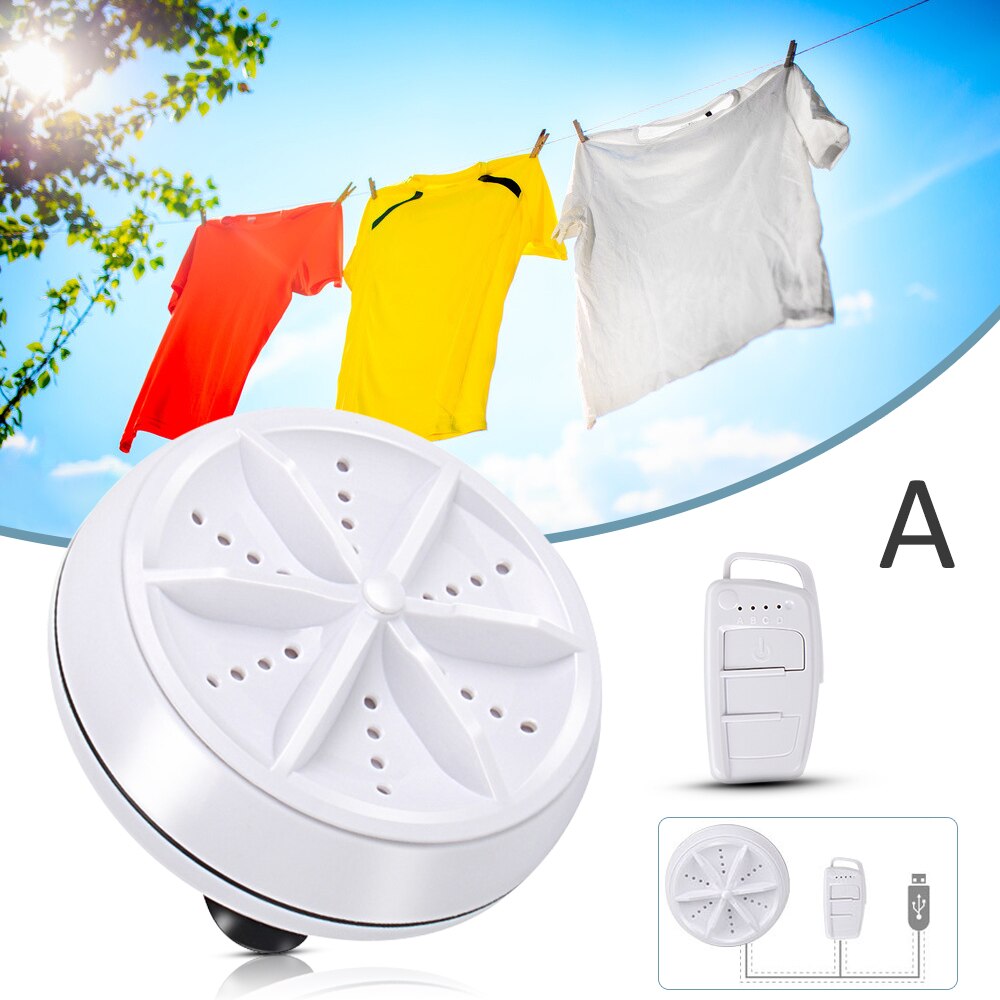 Mini Ultrasonic Washing Machine Portable Washer And Dryer Machine Laundry USB Cleaner For Home Travel Business Trip Camping: Fourth gear