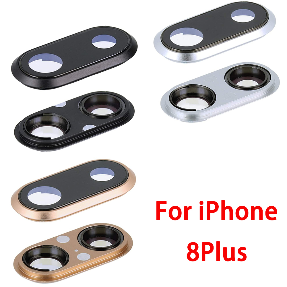 Tylna tylna osłona obiektywu szklana pokrywa z ramką część zamienna do iPhone 6 6s 6Plus 6splus 7 7Plus 8 8Plus