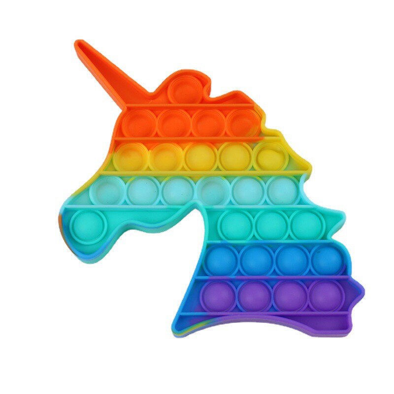Unicorn Pop It Hot Push Bubble Fidget giocattoli giocattolo Antistress per adulti PopIt Antistress Squishy regalo Antistress Poppit Antistress