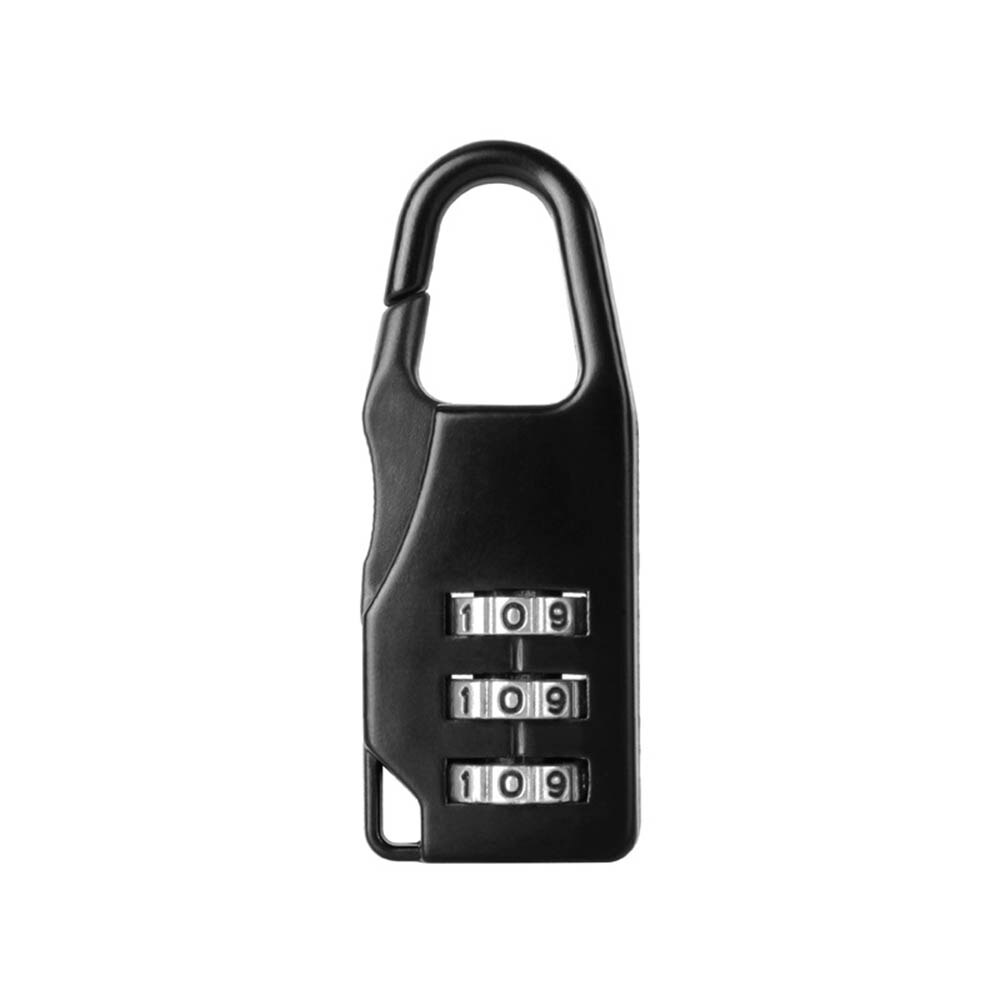 Combinatie Password Lock Zinklegering Veiligheidsslot Koffer Bagage Codeslot Kast Kast Locker Hangslot: Black