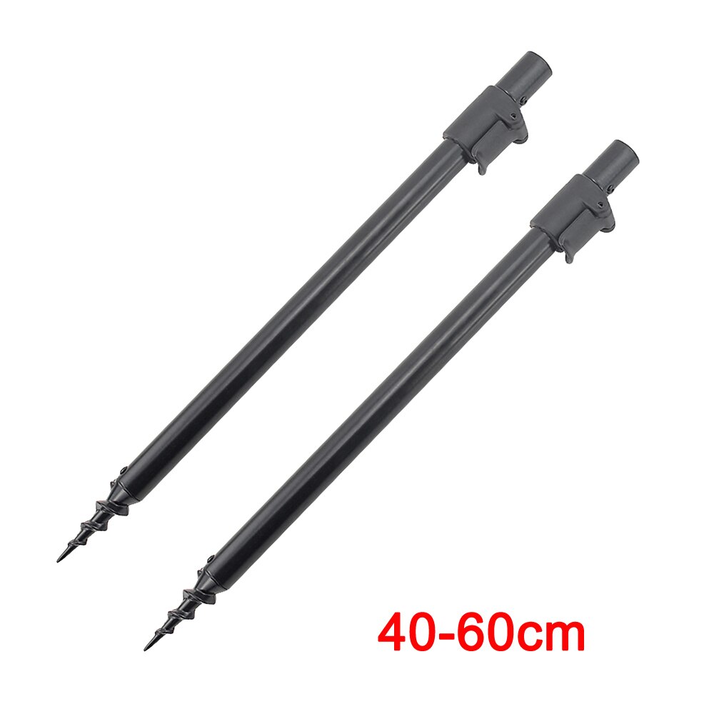 2 stk karpe fiskebank pinde bankstick aluminium stang pod støtte fiske tilbehør: 40-60cm