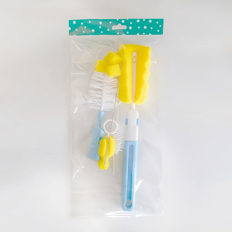 Zes Stuk Baby Fles Borstel Set Cup Borstel Spons Fles Schoonmaken Tool Baby Fles Schoonmaken Product Baby Care