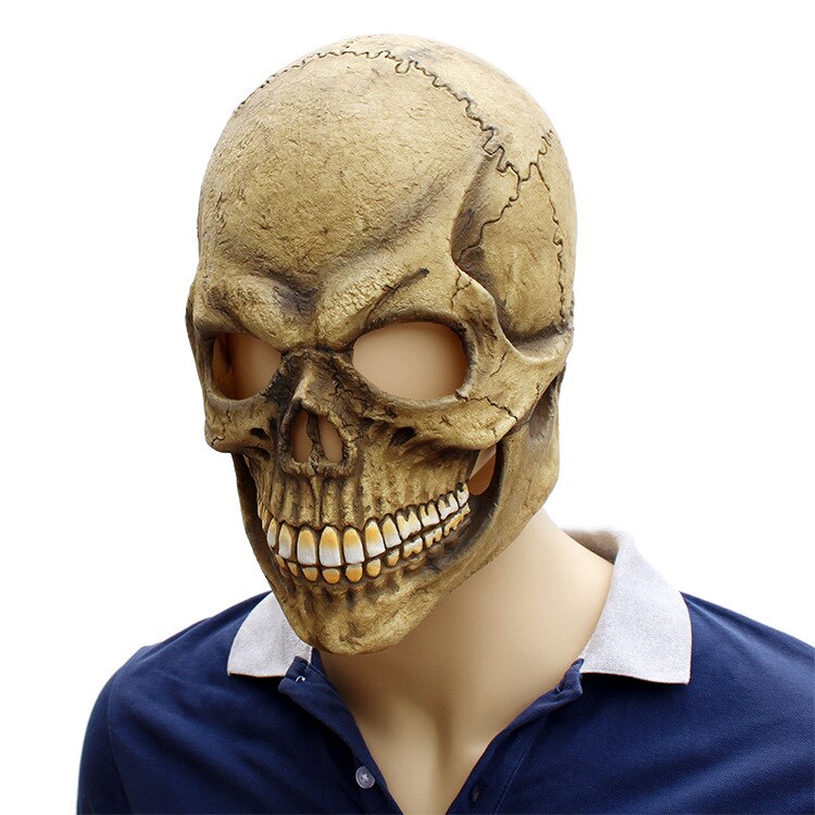 Halloween Spirit Festival Skull Mask Terror Latex Grimace: A