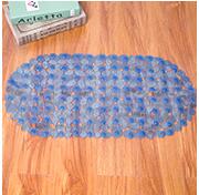 Antislip badmat met zuignap, waterdicht, pvc, veelkleurige matten, wasbare badmatten, badkamerbenodigdheden: Blauw