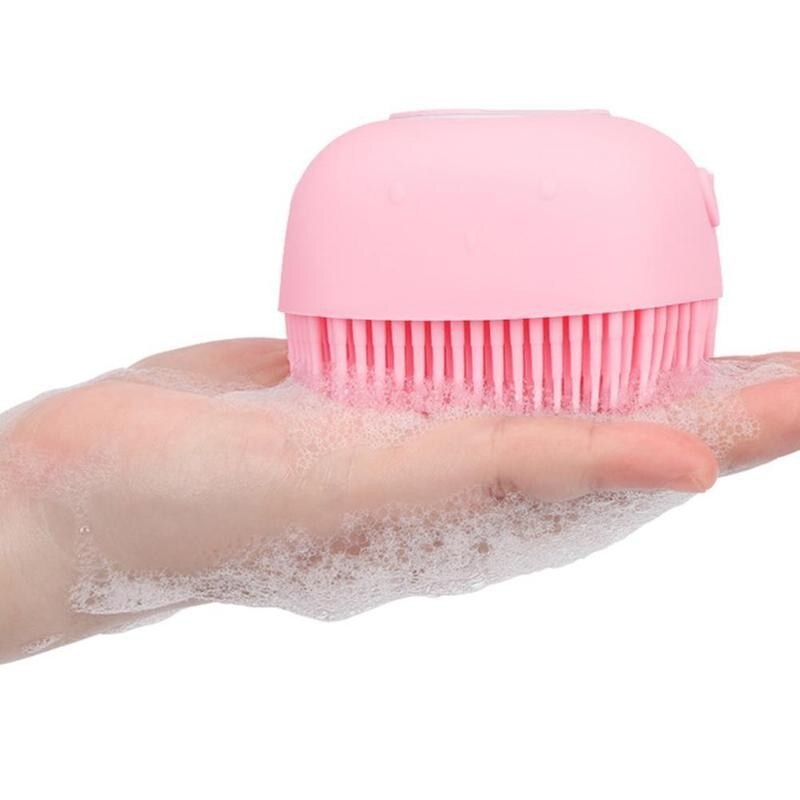 Badborste med krok mjuk silikon baby shower rengöring lera smutsborttagare massage ryggskrubb duschar bubbla giftfria borstar