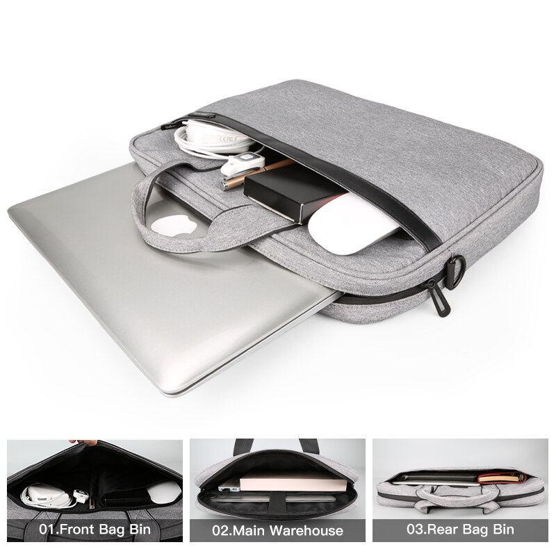 KINGSONS 11'' 12'' 13'' 14'' 15'' Laptop Sleeve Bag Waterproof Notebook Tablet Bags Case Messenger Shoulder for Men Women