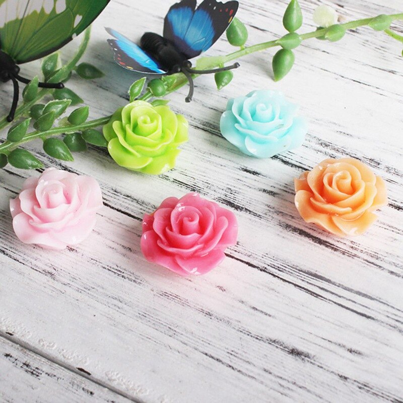 1Pcs Kleurrijke Rose Flower Magneten Leuke Refrigerantor Bericht Sticker Home Decoratie Huwelijkscadeau