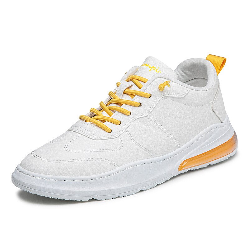 Aizhetu læder sneakers fritidssko mænd hvide sneakers flade snørebånd komfort sneakers sportssko mand