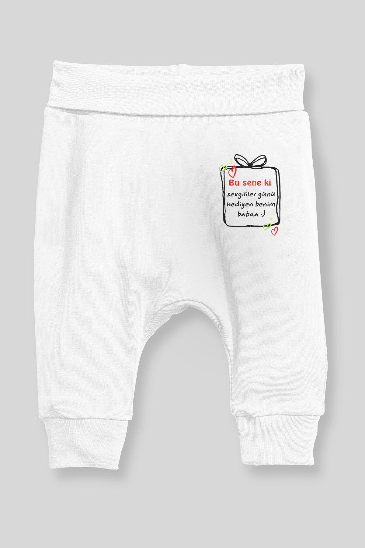 Angemiel Baby This Year 'S Valentine's Day Baby Boy Harem Pants Pantalon White