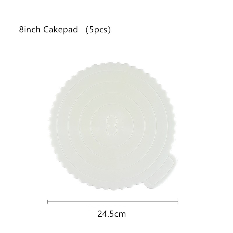 Jo life 1 set genomskinlig tårtlåda plast bröllopstårta förpackningsunderlag klara lådor cupcake muffin kupolhållare: 8 tums pad 5 st