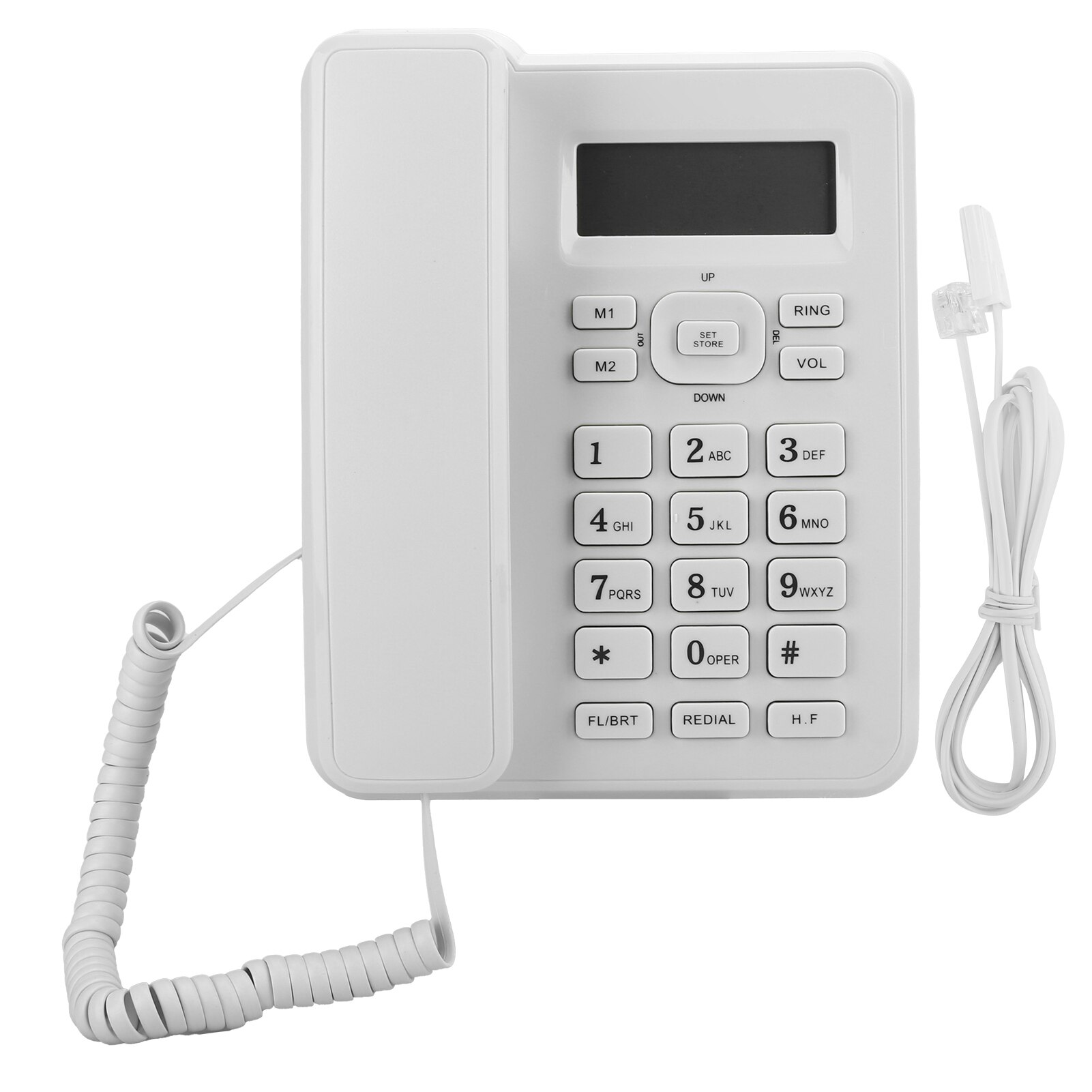 Thuis Vaste Telefoon Desktop Snoer Vaste Telefoon Huishouden Telefoon Met Caller Id Functie Voor Home Office Hotel Business: For Britain White